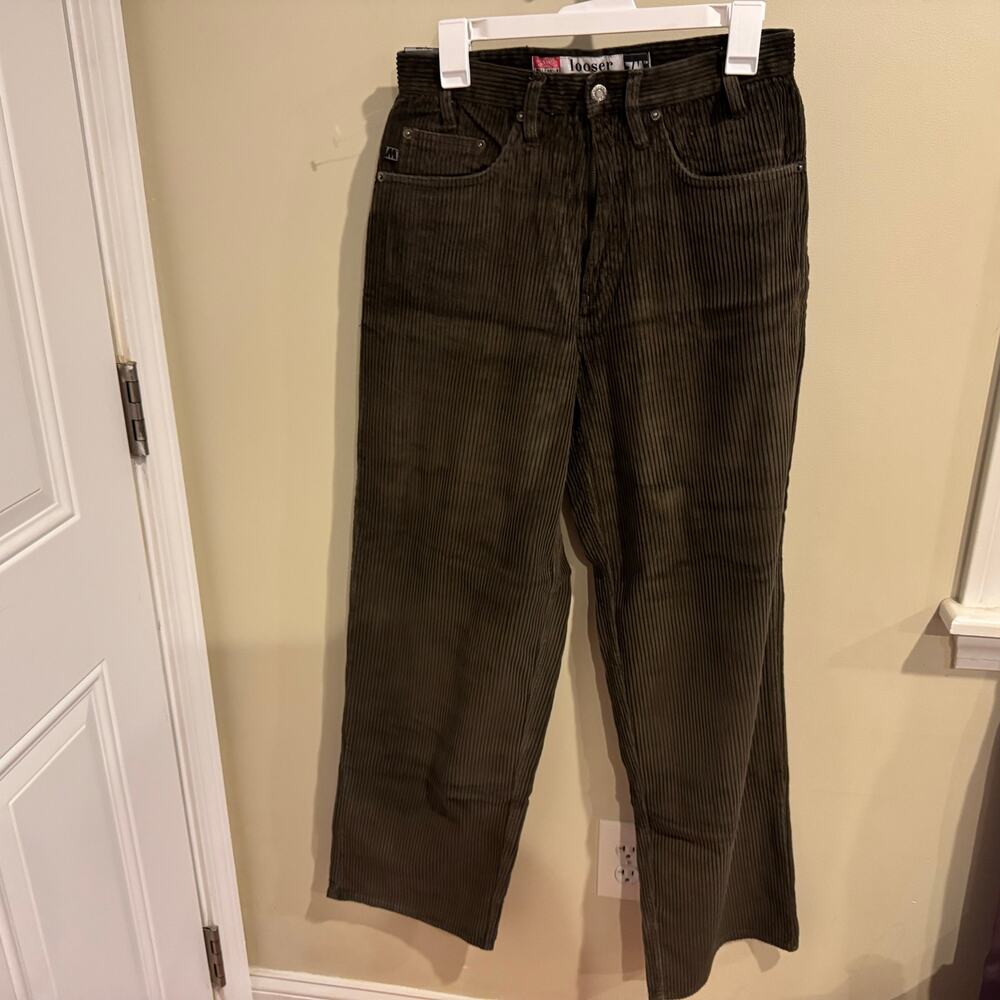 Vintage Bugle Boy Brown Gold Crest Series Corduroy Pants NWT Size 29x32